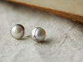 Willa Pearl Silver Stud Earrings